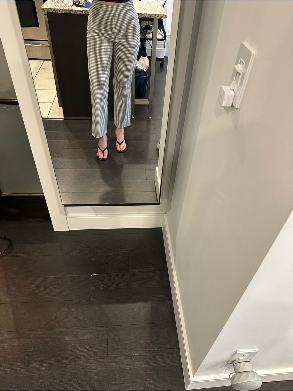 Wilfred Gingham Boot Cut Pants